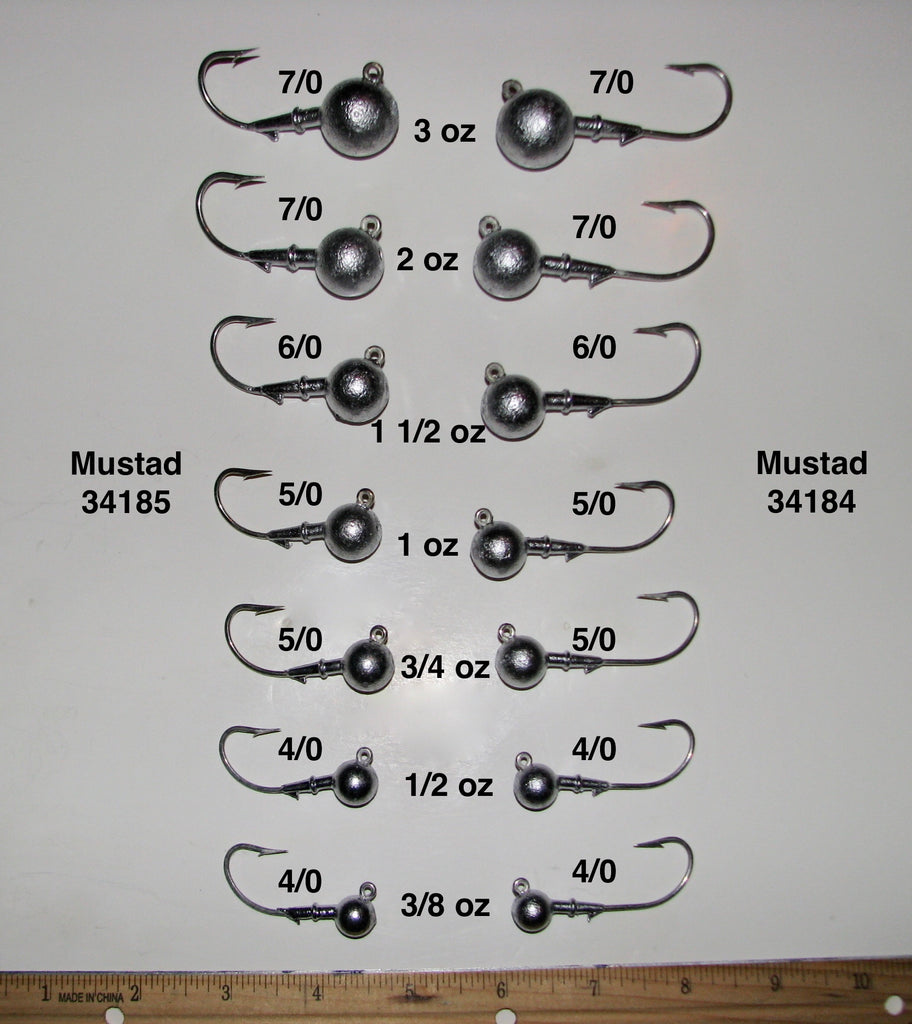 Ball Head Jigs for soft plastics