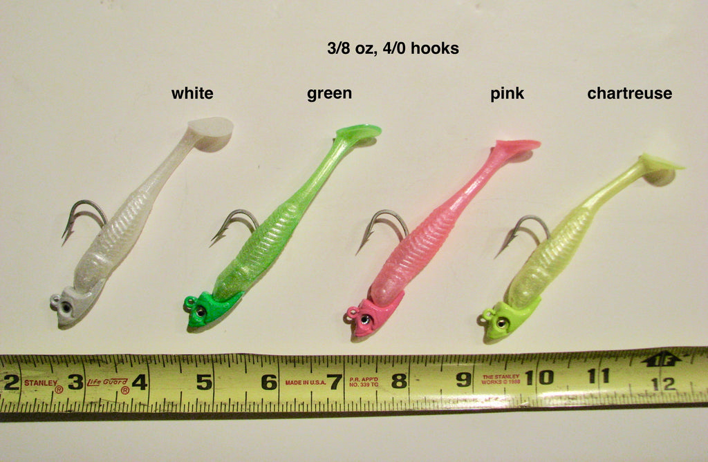 3" Paddle Tail swim baits with new Swim Bait heads