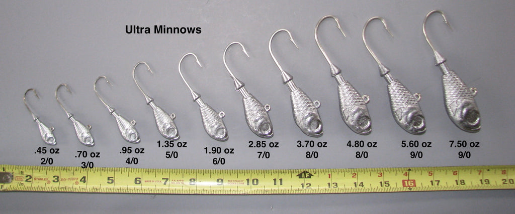 Bare Ultra Minnow jig heads