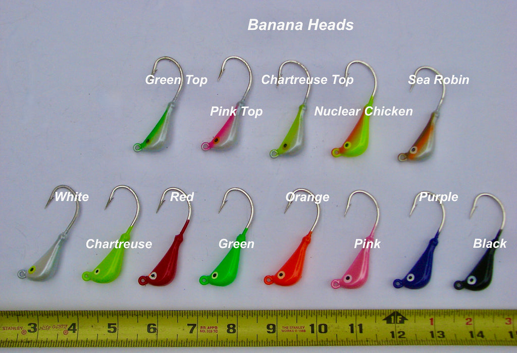 Banana Jig Heads, Pre-Painted