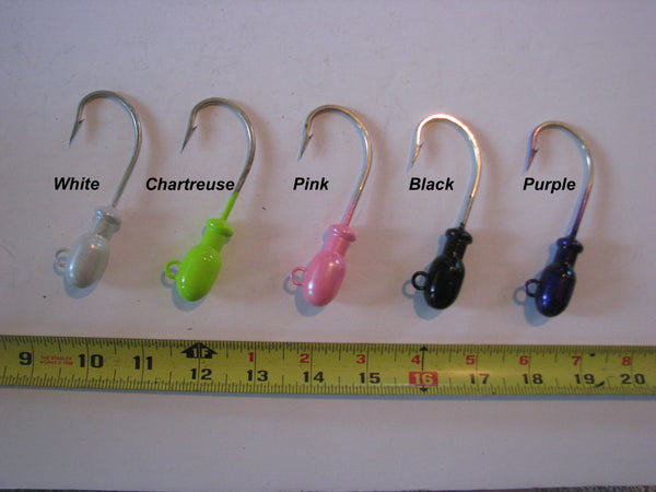 Jetty Caster style jig heads with BIG hooks!